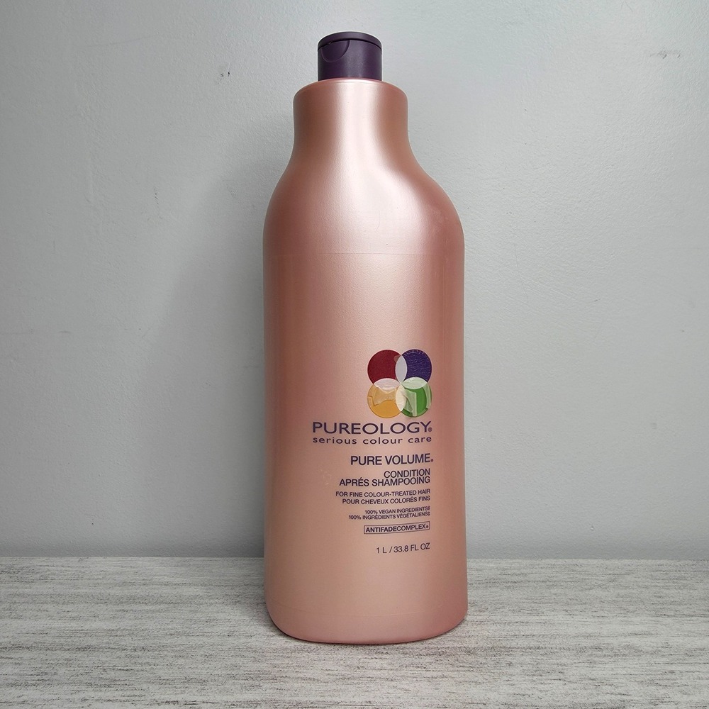 PUREOLOGY Pure Volume Conditioner | Fine Color-Treated Hair | 33.8 fl oz / 1 L